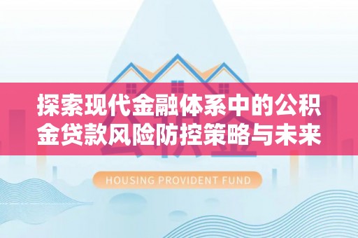 滨海探索现代金融体系中的公积金贷款风险防控策略与未来发展趋势