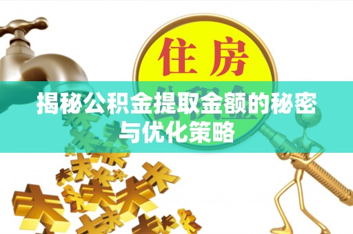 滨海揭秘公积金提取金额的秘密与优化策略